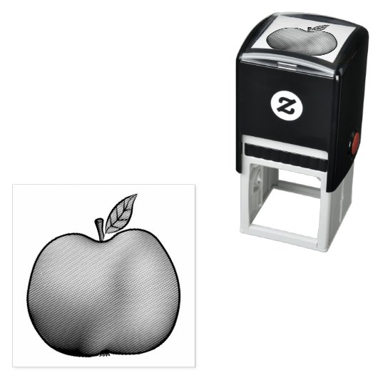 Cartoon Apple-vorm Zelfinktende Stempel (In situ)
