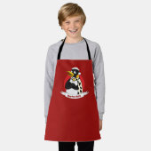 Cartoon Apron voor glimlachende keizer pinguïn Schort (Gedragen)