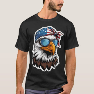 Cartoon arend met bandana t-shirt
