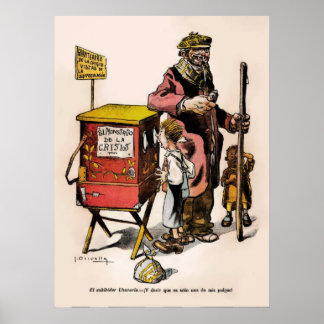 Cartoon Argentijnse crisis 1914 Poster