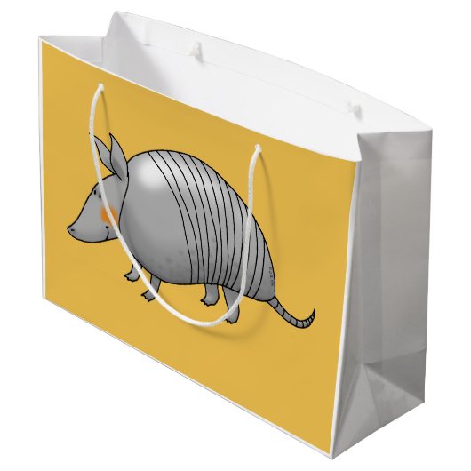 cartoon armadillo large cadeautasje (Achterkant Gekanteld)