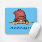 Cartoon Art Graphic Eye Peer Peking Spy Lurk Man Muismat (Met muis)