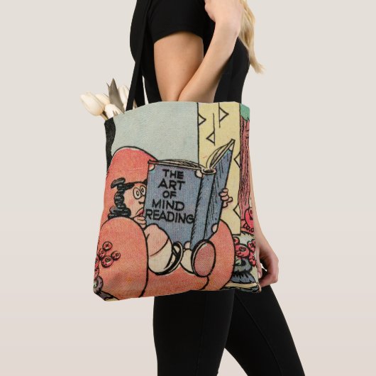 Cartoon "Art of Mind Reading" Canvas tas (Dichtbij)