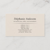 Cartoon Artisanal Jams Visitekaartje (Achterkant)