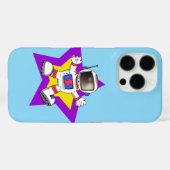 Cartoon Astronaut in Star Design Case-Mate iPhone Case (Achterkant (horizontaal))