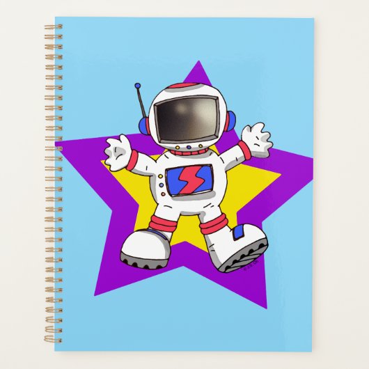 Cartoon Astronaut in Star Design Planner (Voorkant)
