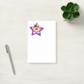 Cartoon astronaut in stervormgeving post-it® notes (Kantoor)