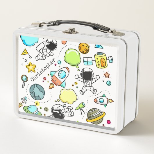 Cartoon Astronaut Space Rockets Boy (Voorkant)