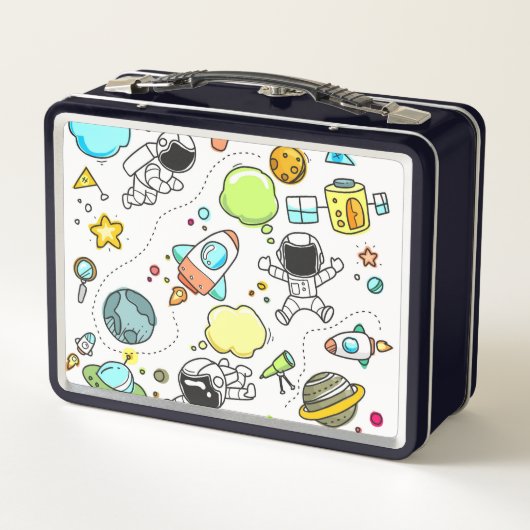 Cartoon Astronaut Space Rockets Boy (Achterkant)