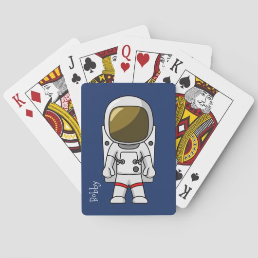 Cartoon Astronaut-speelkaarten Speelkaarten (Achterkant)