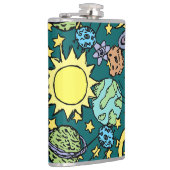 Cartoon Astronomie Flask Heupfles (Rechts)