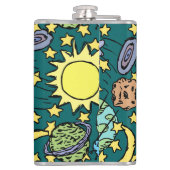 Cartoon Astronomie Flask Heupfles (Achterkant)