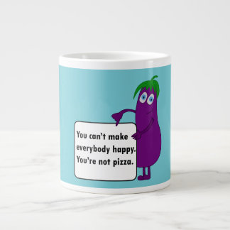 Cartoon augplant grappige citaat blauwe mok