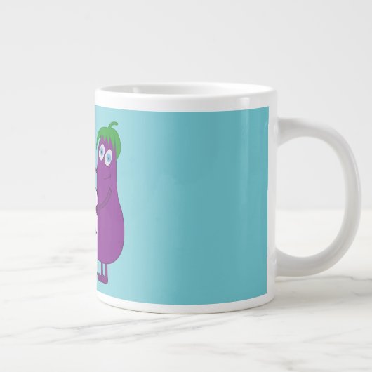 Cartoon augplant grappige citaat blauwe mok (Rechts)