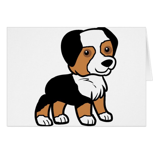 cartoon aussie zwarte tri (Voorkant Horizontaal)