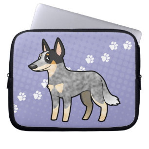 Cartoon Australian Cattle Dog/Kelpie Laptop Sleeve