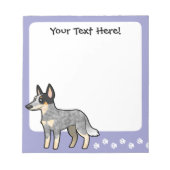 Cartoon Australian Cattle Dog/Kelpie Notitieblok (Voorkant)