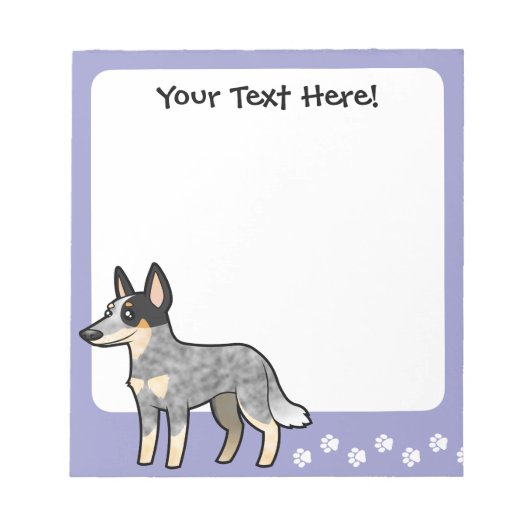 Cartoon Australian Cattle Dog/Kelpie Notitieblok (Voorkant)