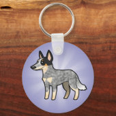 Cartoon Australian Cattle Dog/Kelpie Sleutelhanger (Voorkant)