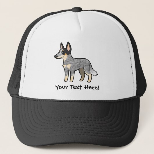Cartoon Australian Cattle Dog/Kelpie Trucker Pet (Voorkant)