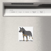 Cartoon Australian Cattle Dog Magneet (Insitu (Vaatwasser))