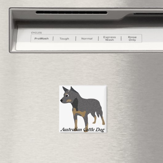 Cartoon Australian Cattle Dog Magneet (Insitu (Vaatwasser))