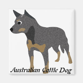 Cartoon Australian Cattle Dog Magneet