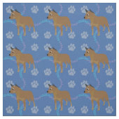 Cartoon Australian Cattle Dog (Rood) Stof (Swatch)