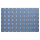 Cartoon Australian Cattle Dog (Rood) Stof (Fat Quarter)