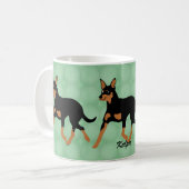 Cartoon Australian Kelpie Trotting 2 Koffiemok (Voorkant links)