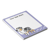 Cartoon Australian Shepherd Notitieblok (Schuin)