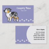Cartoon Australian Shepherd Visitekaartje (Voorkant / Achterkant)