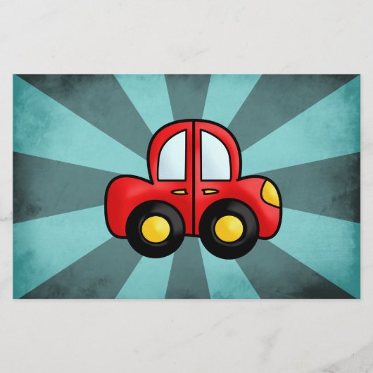 Cartoon auto briefpapier (Voorkant)