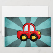 Cartoon auto briefpapier (Voorkant / Achterkant)