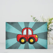 Cartoon auto briefpapier (Staand voorkant)