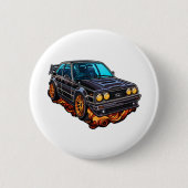 Cartoon auto illustratie ronde button 5,7 cm (Voorkant)