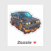 Cartoon auto illustratie sticker (Vel)