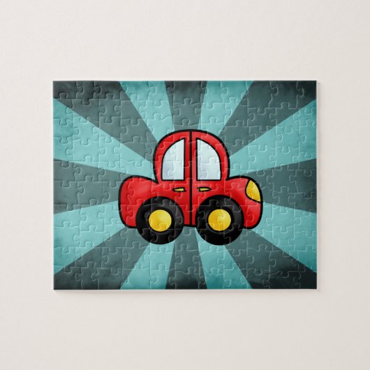 Cartoon auto legpuzzel (Horizontaal)