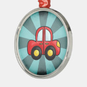 Cartoon auto metalen ornament (Links)