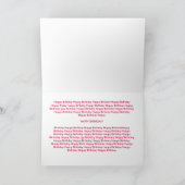 Cartoon auto op SPAM snelweg voor Happy Birthday Kaart (Binnen)