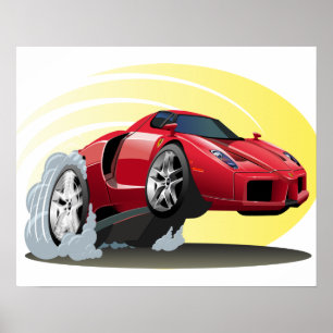 Cartoon auto poster