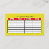 Cartoon auto, rijschool/instructeur afspraak visitekaartje (Achterkant)