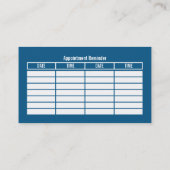 Cartoon auto, rijschool/instructeur afspraak visitekaartje (Achterkant)