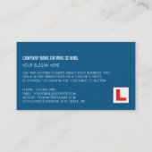 Cartoon auto, Rijschool, Instructeur Visitekaartje (Achterkant)