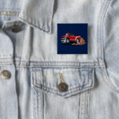 Cartoon auto vierkante button 5,1 cm (In situ)