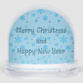 Cartoon Axolotl in het Santa Hat Christmas Snow We Sneeuwbol (Achterkant)