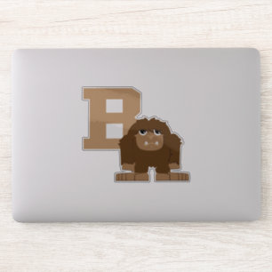 Cartoon B is voor Bigfoot Sasquatch Sticker