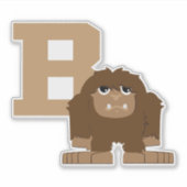 Cartoon B is voor Bigfoot Sasquatch Sticker (Voorkant)