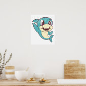 cartoon baby haai poster (Keuken)