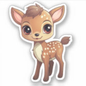 Cartoon baby hert sticker (Voorkant)